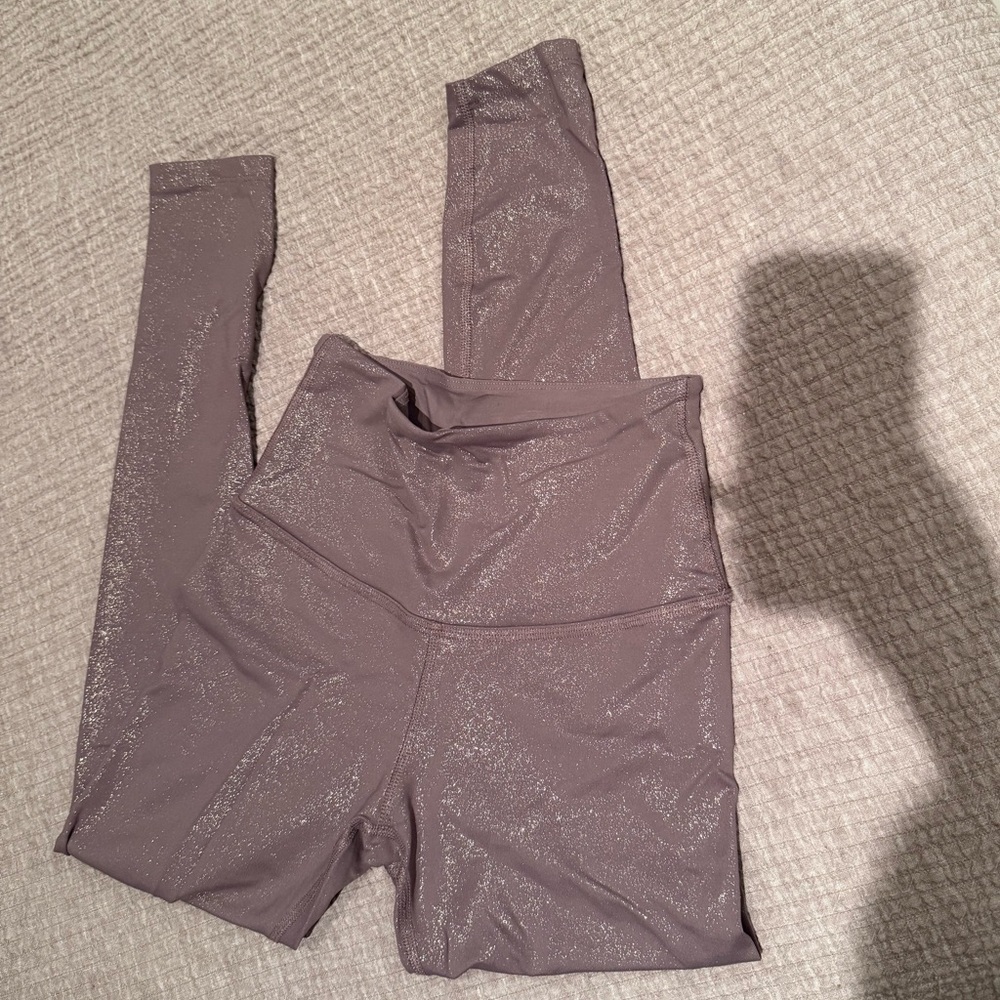 Beyond Yoga Metallic Lavender Leggings